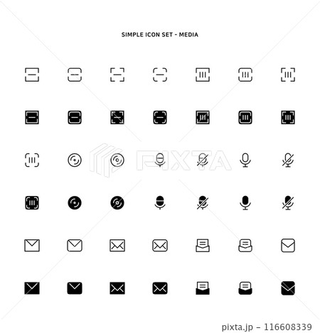 icon for barcode and mail 116608339