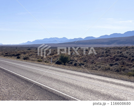 Endless Road through Australian Outback 116608680