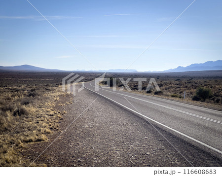 Endless Road through Australian Outback 116608683