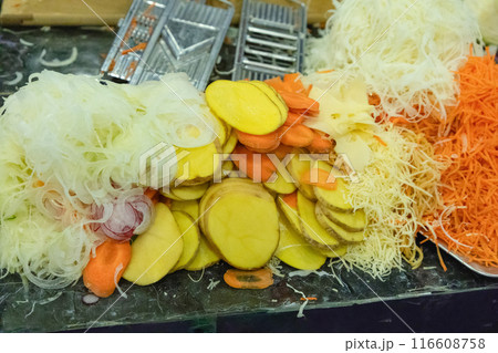Cooking concept. Unrecognizable woman making healthy dinner Cooking concept. Unrecognizable woman making healthy dinner 116608758