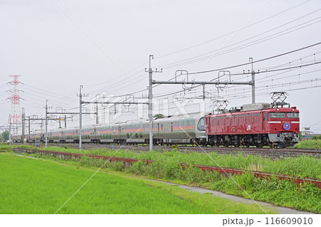 東北本線　東鷲宮ー栗橋　JR東日本　EF81-139（田端）＋E26系（尾久）　カシオペア 116609010