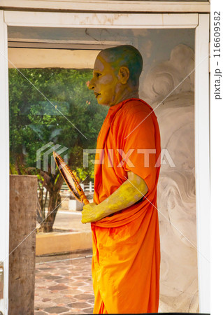 Monk Statue in Kande Viharaya Temple in Aluthgama 116609582