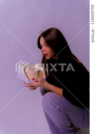 woman flowers dessert girl cheerful holiday birthday sweet cake food event celebration woman flowers dessert girl cheerful holiday birthday sweet cake food event celebration 116609709