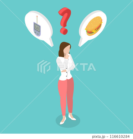 3D Isometric Flat Vector Illustration of Diabetes Disease, Maintaining Normal Blood Glucose Level 3D Isometric Flat Vector Illustration of Diabetes Disease, Maintaining Normal Blood Glucose Level 116610284