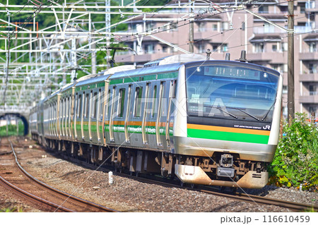 東海道本線 真鶴 JR東日本 E233系3000番台 E-02編成(国府津) 東海道本線 真鶴 JR東日本 E233系3000番台 E-02編成(国府津) 116610459