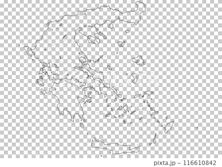 Blank map of Greece 116610842