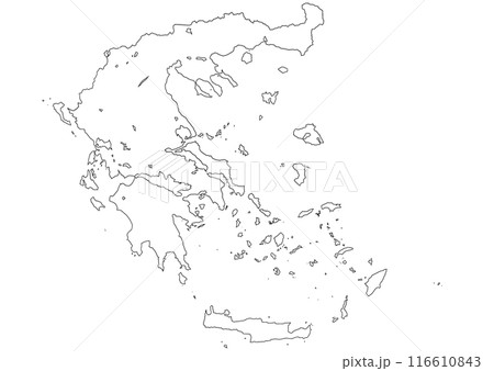 白地図　ギリシャ 116610843