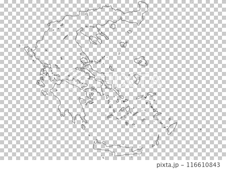 白地図　ギリシャ 116610843