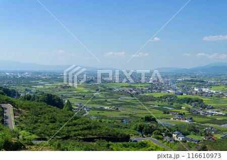 展望台から観える絶景風景 城ヶ鼻公園(じょうがはなこうえん)内 浮羽稲荷神社(福岡県うきは市) 展望台から観える絶景風景 城ヶ鼻公園(じょうがはなこうえん)内 浮羽稲荷神社(福岡県うきは市) 116610973