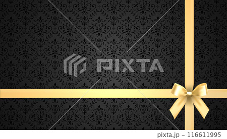 エレガントな金色リボンのベクターデザイン背景 116611995