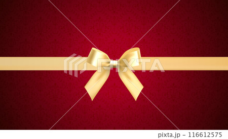 エレガントな金色リボンのベクターデザイン背景 116612575