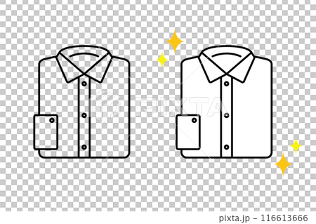 Clean shirt icon set 116613666