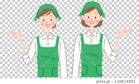 スーパーの店員のイラスト　家事代行　複数 116614891