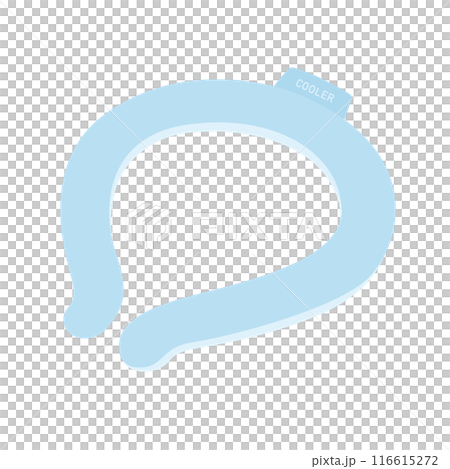 Neck cooler illustration material 116615272