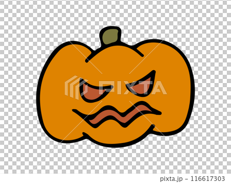 Simple and cute pumpkin icon 116617303
