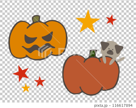 傑克燈籠和可愛的狗 116617894