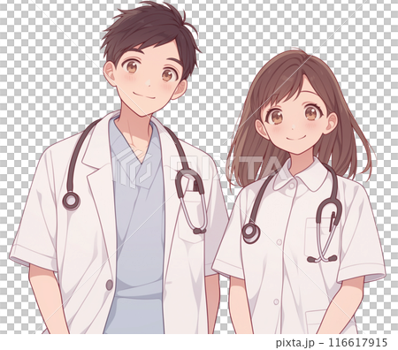 Doctor and nurse illustration "AI generated image" Doctor and nurse illustration "AI generated image" 116617915