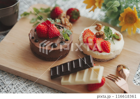 チョコレートムースのクローズアップ チョコレートムースのクローズアップ 116618361