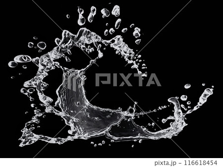 波と水しぶきの抽象的な背景 波と水しぶきの抽象的な背景 116618454
