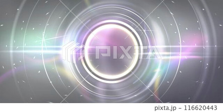 Abstract sphere with white light flare effect. Abstract sphere with white light flare effect. 116620443