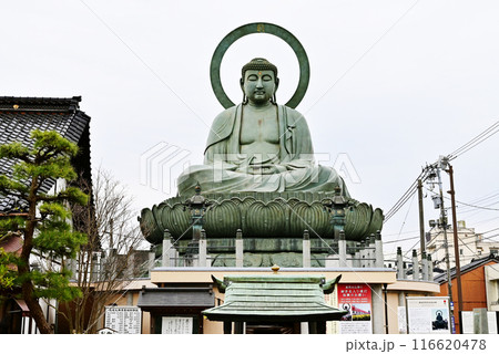 高岡大仏　日本三大佛　阿弥陀如来坐像　日本一の美男　富山県観光スポット　 116620478