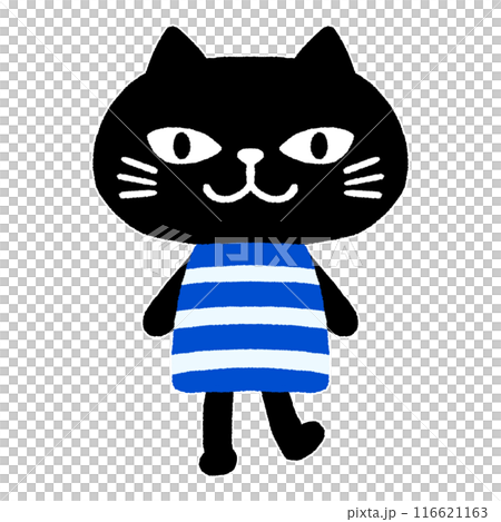 Black cat character (with white border) 116621163