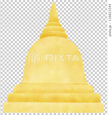 gold colors temple cute in Thailand 116621544