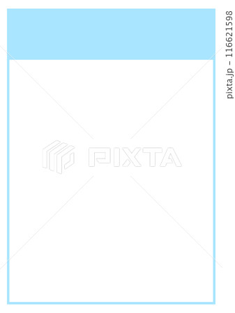 水色のタブ付きの四角いフレーム 116621598