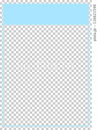 水色のタブ付きの四角いフレーム 116621598