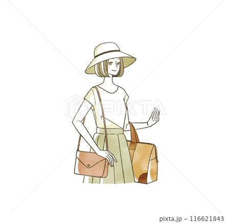 夏に旅行をする女性 116621843