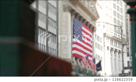 New York Manhattan Downtown Financial District, USA. American Wall street Stock Exchange building. New York Manhattan Downtown Financial District, USA. American Wall street Stock Exchange building. 116622359
