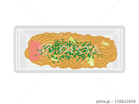 発泡トレイにのった焼きそば 116622650