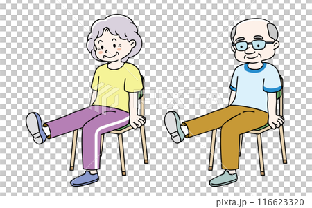 Senior men and women doing rehabilitation Senior men and women doing rehabilitation 116623320