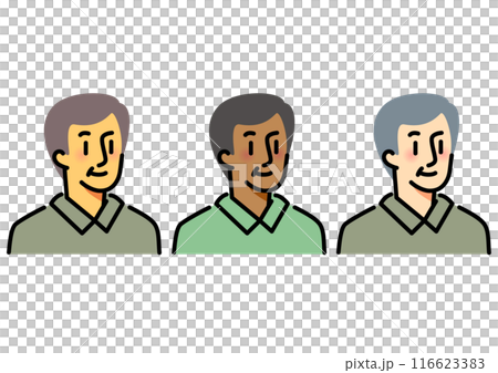 Set of simple male icons 116623383