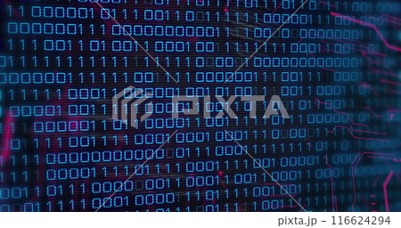 Image of data processing over black background Image of data processing over black background 116624294