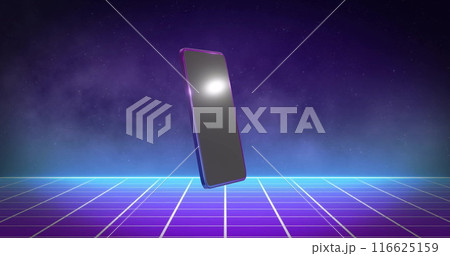 Image of smartphone over lines and stars on black background Image of smartphone over lines and stars on black background 116625159