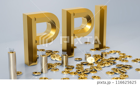 PPI. The producer price index. Concept. 3d illustration 116625625