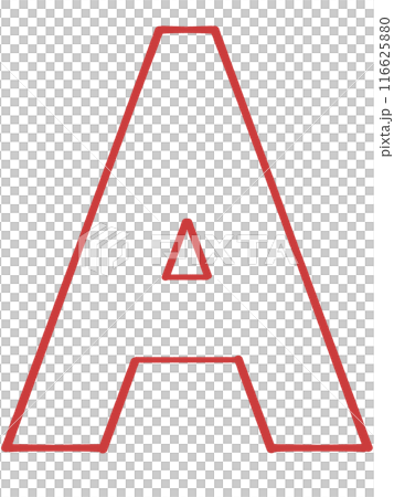 シンプルなアルファベットAのイラスト素材 116625880