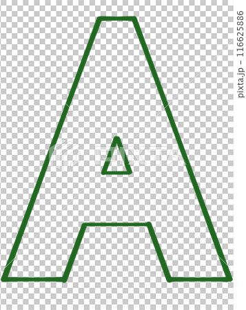 シンプルなアルファベットAのイラスト素材 116625886