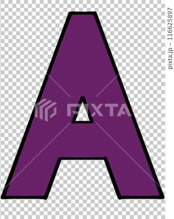 シンプルなアルファベットAのイラスト素材 シンプルなアルファベットAのイラスト素材 116625897