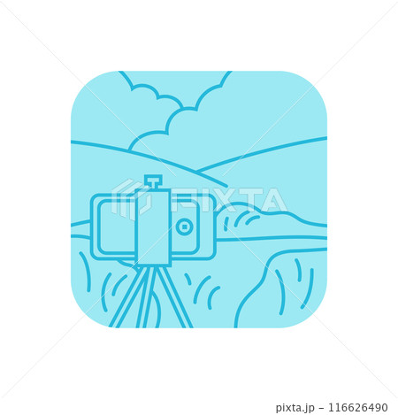 Landscape and smartphone, outdoor vlog recording Landscape and smartphone, outdoor vlog recording 116626490