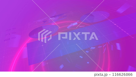 Image of network of connections over data processing 116626866