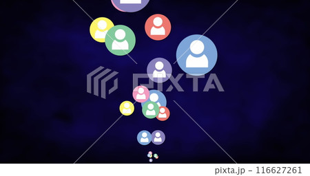 Image of multiple colorful profile icons...のイラスト素材 [116627261] - PIXTA