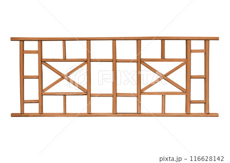 Wooden railing isolated 116628142