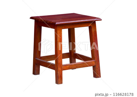 Brown wooden chair isolated 116628178