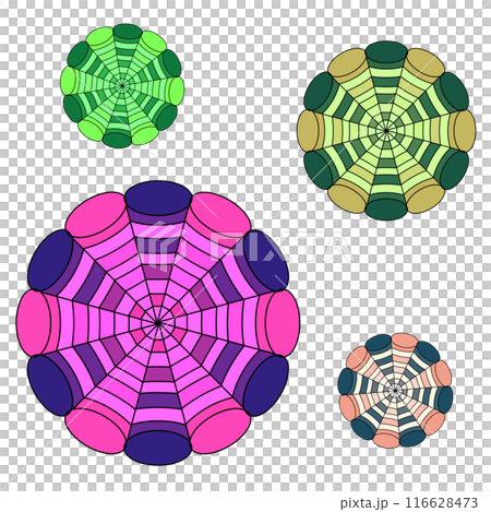 set of paper origami geometric shapes 116628473