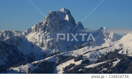 Skiing day in Schoenried, Switzerland. Skiing day in Schoenried, Switzerland. 116628738