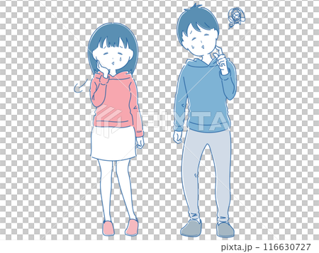 啊,我遇到麻煩了...一群鬱悶的青年男女(藍色) 啊,我遇到麻煩了...一群鬱悶的青年男女(藍色) 116630727