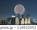 幕張の夜景と花火 116632052