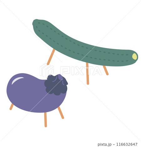 精霊馬のイラスト 116632647